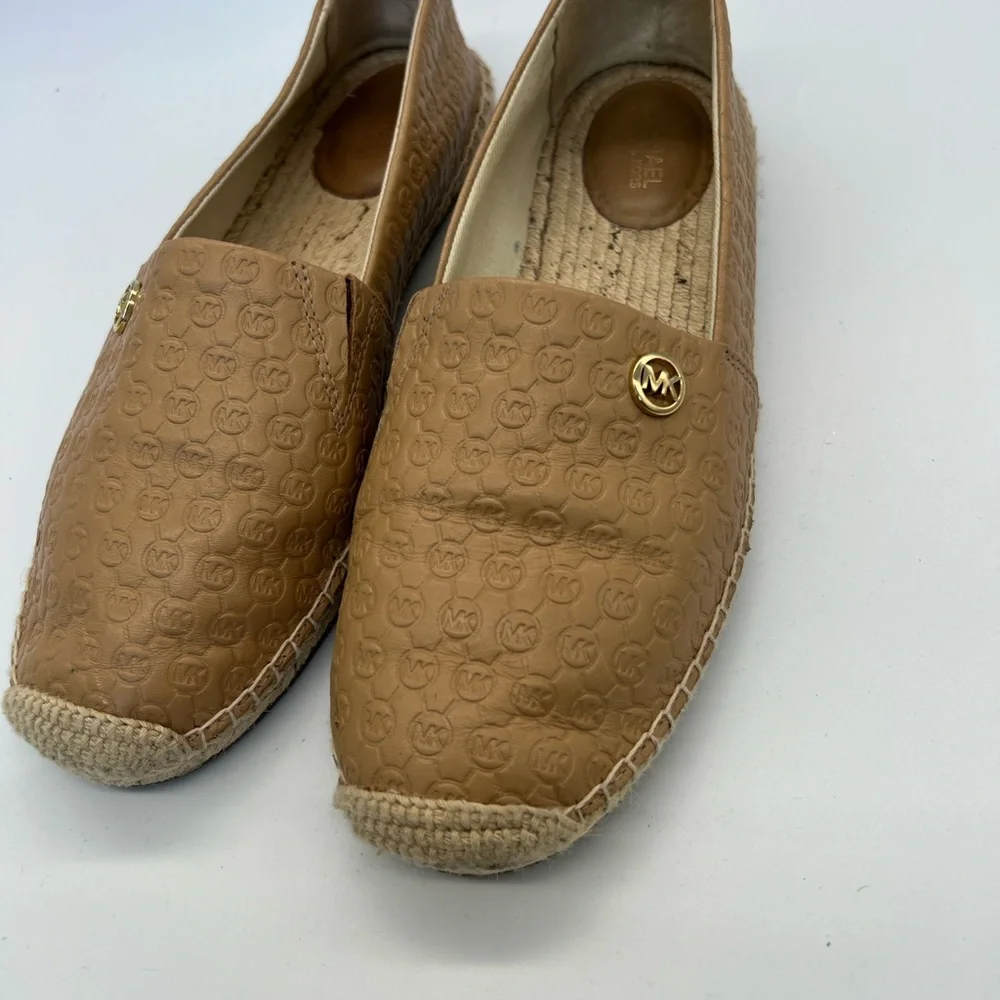 Michael Kors women’s Tan Leather Espadrille Slip-On